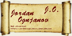 Jordan Ognjanov vizit kartica